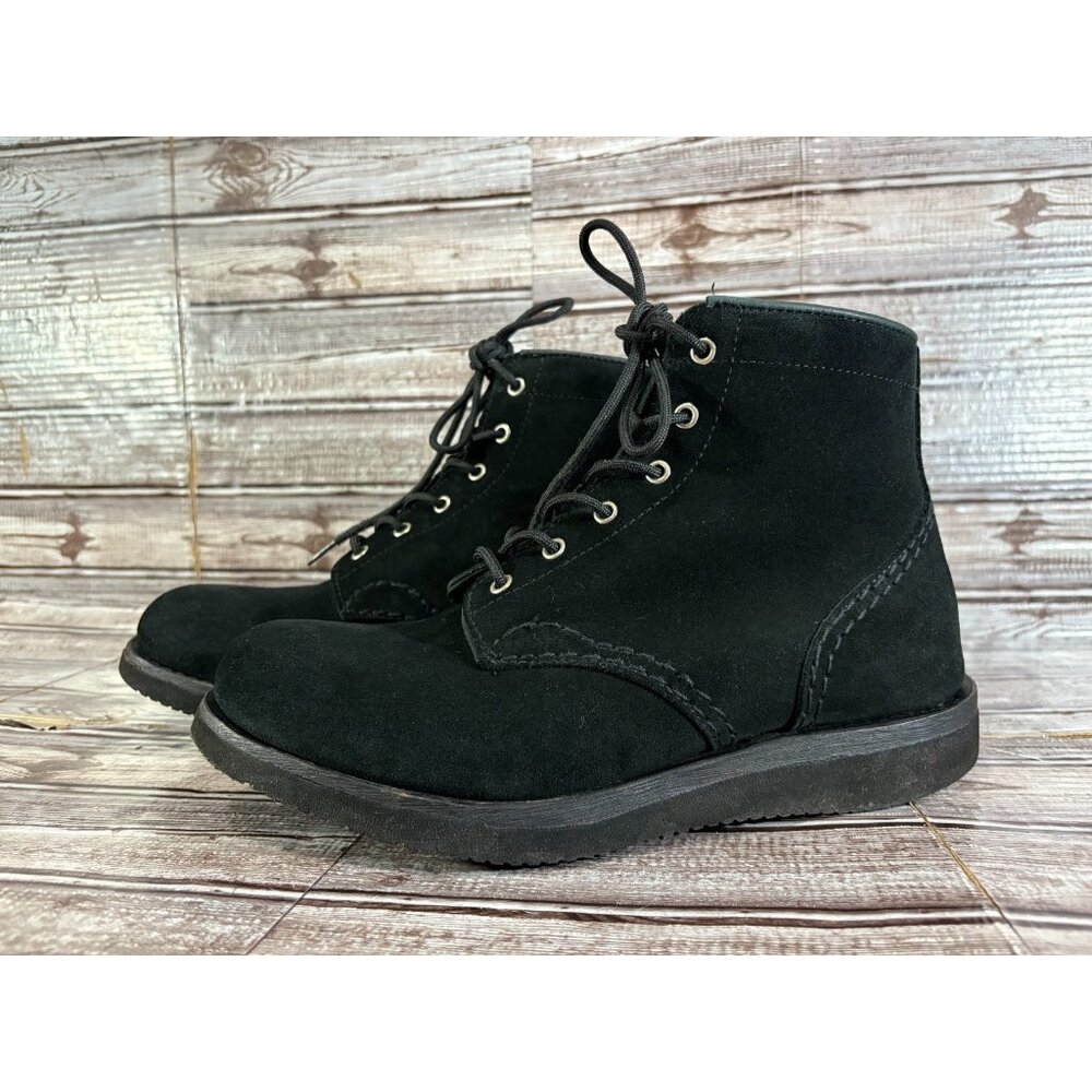 John Brown Frame Mainland Boots suede handmade boots sz 9E dark blue New Zealand